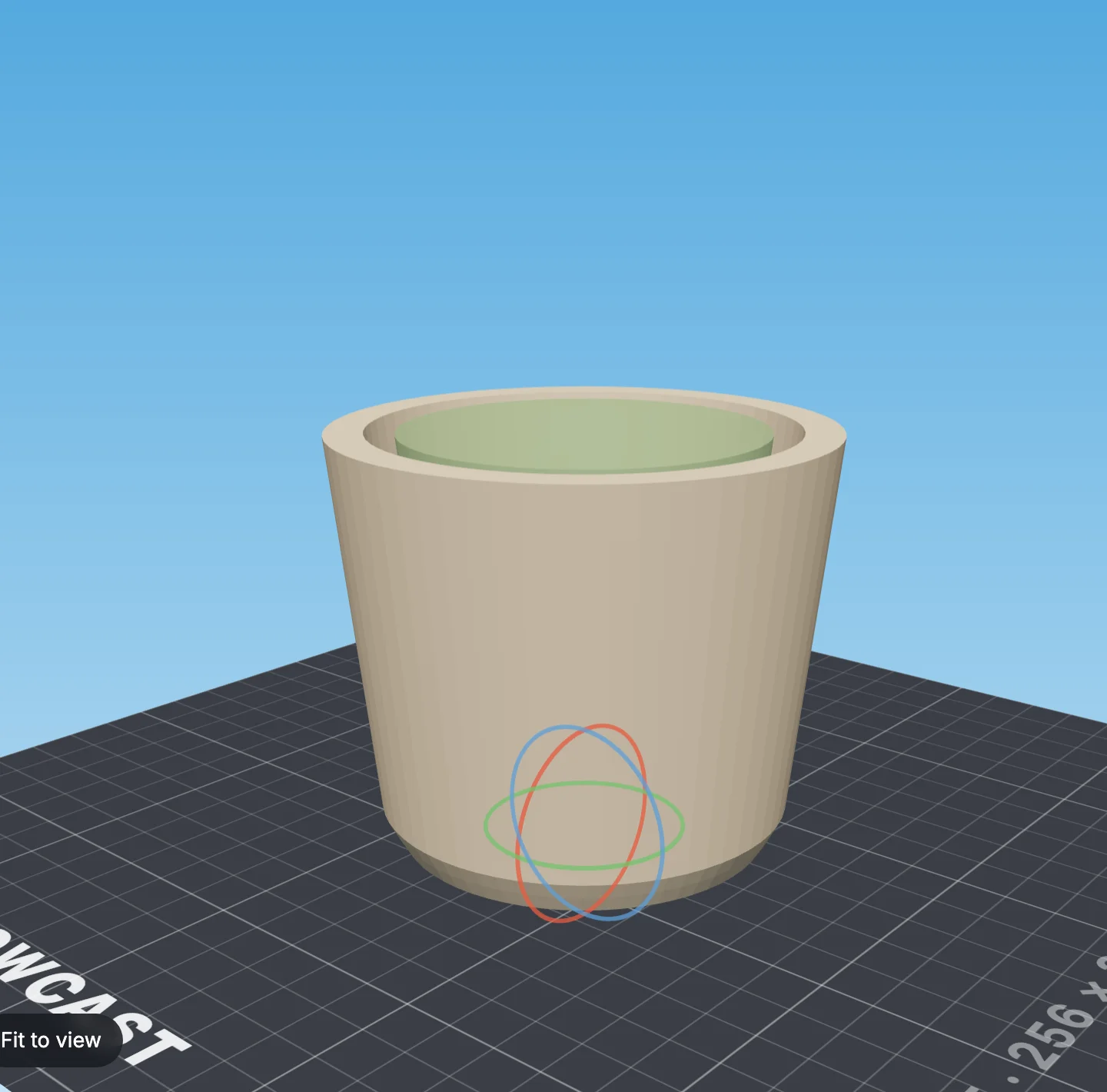 The planter stands on its bottom, open side up